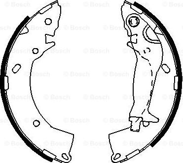 BOSCH 0 986 487 697 - Drum Brake Shoe Set car-mod.net