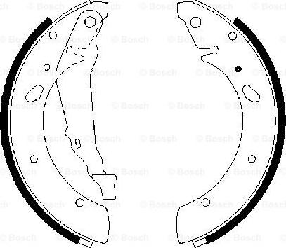 BOSCH 0 986 487 661 - Drum Brake Shoe Set car-mod.net