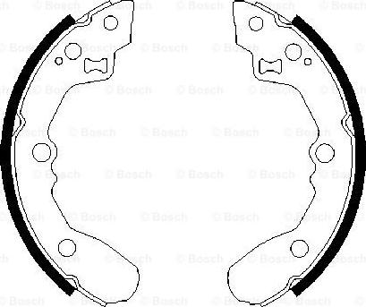 BOSCH 0 986 487 688 - Drum Brake Shoe Set car-mod.net