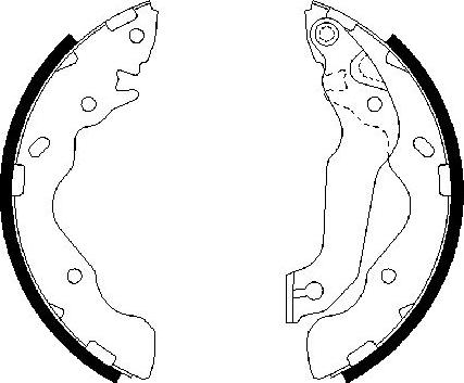 BOSCH 0 986 487 673 - Drum Brake Shoe Set car-mod.net