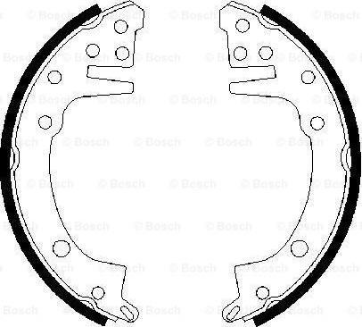 BOSCH 0 986 487 059 - Drum Brake Shoe Set car-mod.net