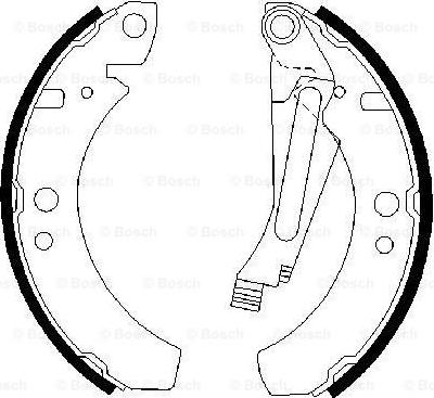 BOSCH 0 986 487 003 - Drum Brake Shoe Set car-mod.net