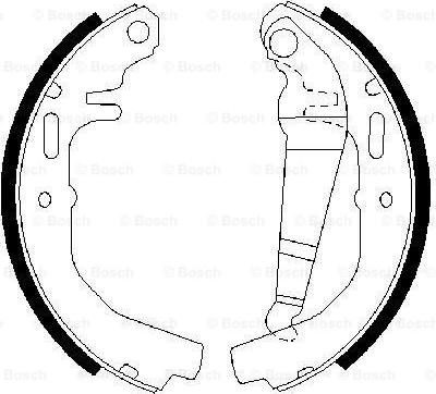 BOSCH 0 986 487 071 - Drum Brake Shoe Set car-mod.net