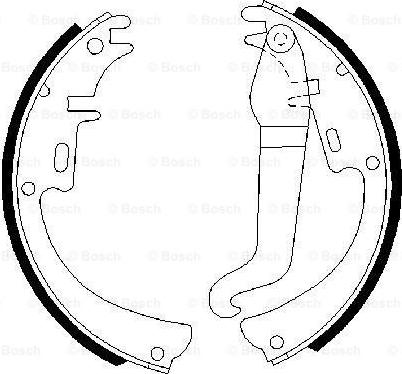BOSCH 0 986 487 072 - Drum Brake Shoe Set car-mod.net