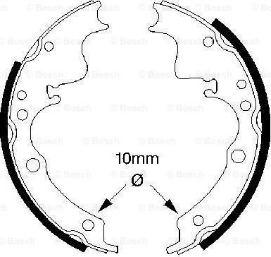 BOSCH 0 986 487 347 - Drum Brake Shoe Set car-mod.net