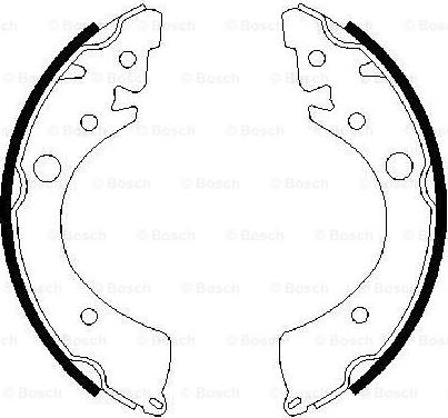 BOSCH 0 986 487 356 - Drum Brake Shoe Set car-mod.net