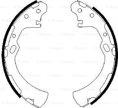 BOSCH 0 986 487 369 - Drum Brake Shoe Set car-mod.net