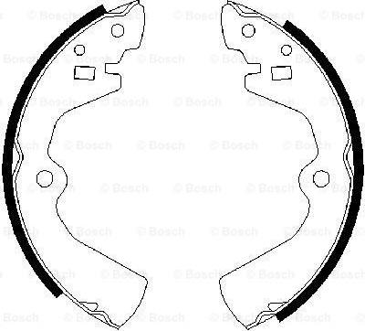 BOSCH 0 986 487 300 - Drum Brake Shoe Set car-mod.net