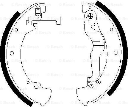 BOSCH 0 986 487 312 - Drum Brake Shoe Set car-mod.net