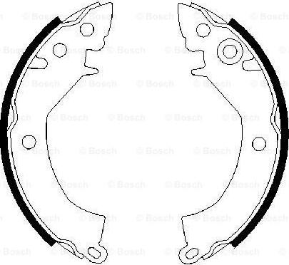 BOSCH 0 986 487 335 - Drum Brake Shoe Set car-mod.net