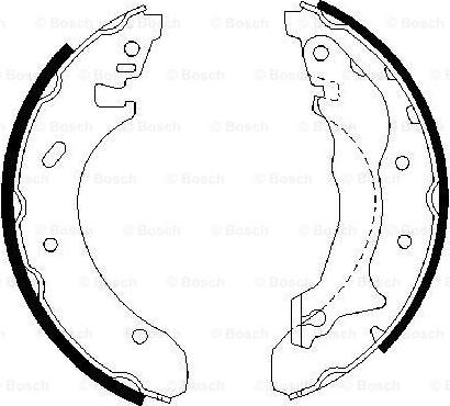 BOSCH 0 986 487 330 - Drum Brake Shoe Set car-mod.net