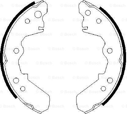 BOSCH 0 986 487 376 - Drum Brake Shoe Set car-mod.net
