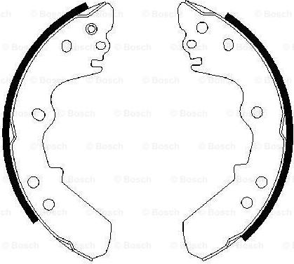 BOSCH 0 986 487 373 - Drum Brake Shoe Set car-mod.net