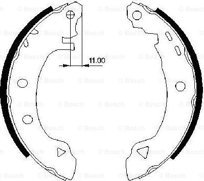 BOSCH 0 986 487 295 - Drum Brake Shoe Set car-mod.net