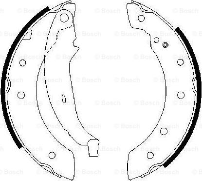 BOSCH 0 986 487 266 - Drum Brake Shoe Set car-mod.net