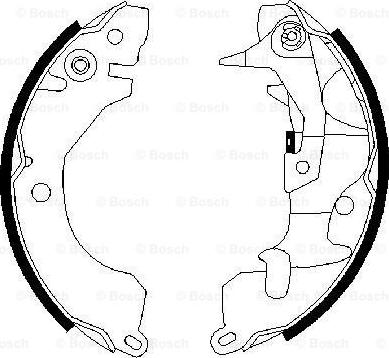 BOSCH 0 986 487 260 - Drum Brake Shoe Set car-mod.net