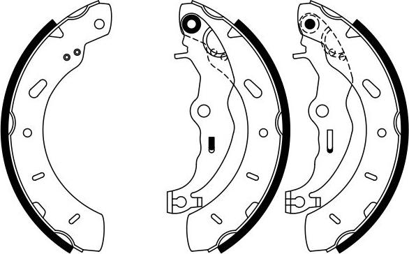 BOSCH 0 986 487 796 - Drum Brake Shoe Set car-mod.net