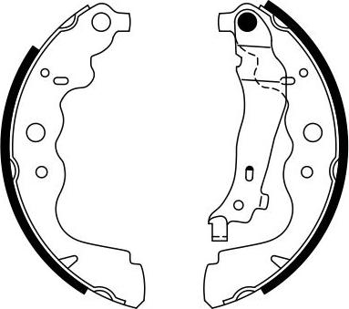 BOSCH 0 986 487 754 - Drum Brake Shoe Set car-mod.net