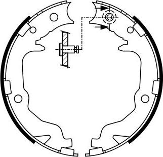 BOSCH 0 986 487 766 - Brake Shoe Set, parking brake car-mod.net
