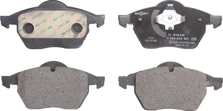 BOSCH 0 986 424 481 - Brake Pad Set, disc brake car-mod.net