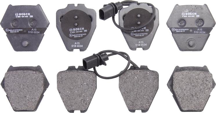 BOSCH 0 986 424 690 - Brake Pad Set, disc brake car-mod.net