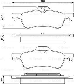 BOSCH 0 986 424 654 - Brake Pad Set, disc brake car-mod.net