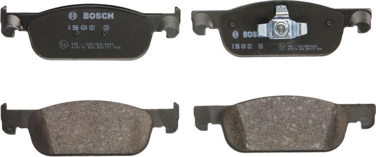 BOSCH 0 986 424 021 - Brake Pad Set, disc brake car-mod.net