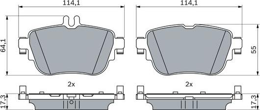BOSCH 0 986 424 845 - Brake Pad Set, disc brake car-mod.net