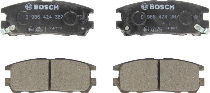 BOSCH 0 986 424 367 - Brake Pad Set, disc brake car-mod.net