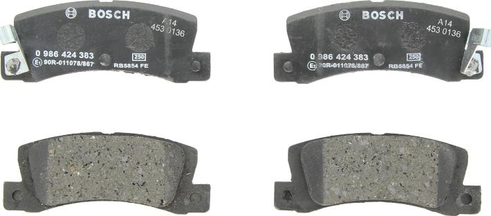 BOSCH 0 986 424 383 - Brake Pad Set, disc brake car-mod.net