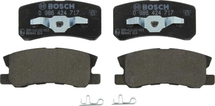BOSCH 0 986 424 717 - Brake Pad Set, disc brake car-mod.net