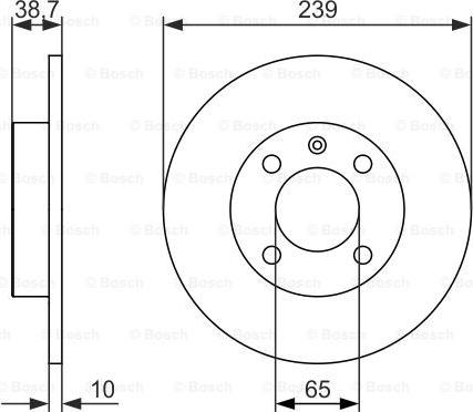 BOSCH 0 986 479 824 - Brake Disc car-mod.net