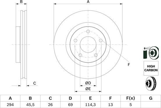 BOSCH 0 986 479 745 - Brake Disc car-mod.net