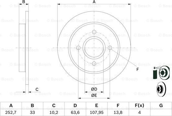 BOSCH 0 986 479 E66 - Brake Disc car-mod.net