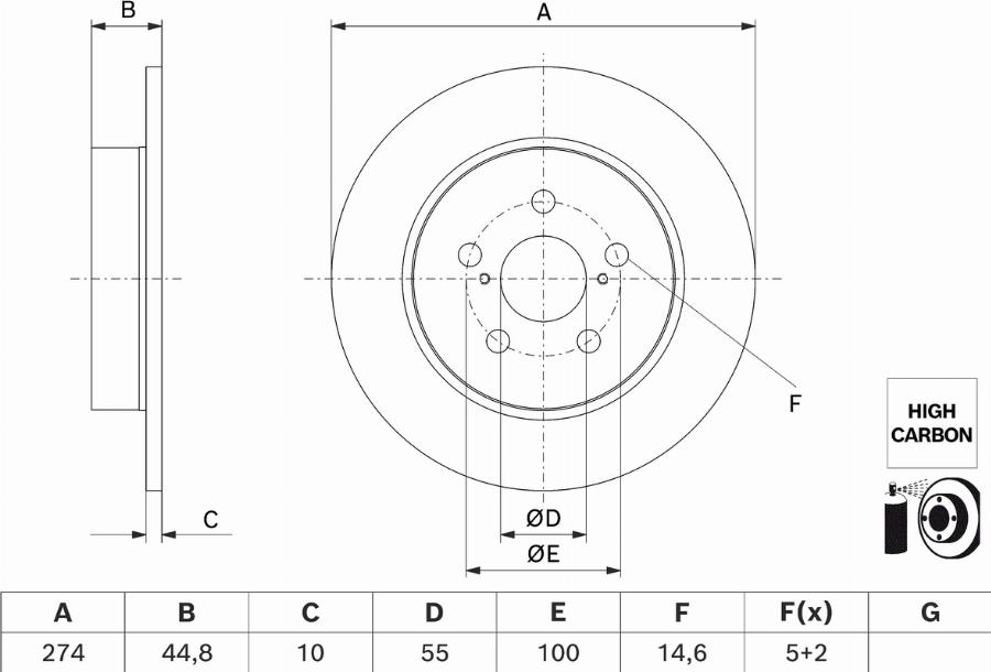 BOSCH 0 986 479 H63 - Brake Disc car-mod.net