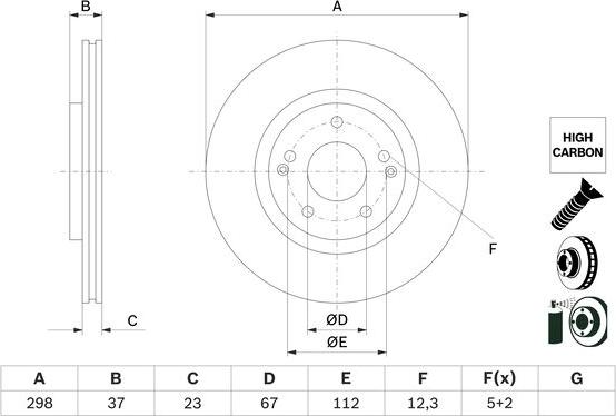 BOSCH 0 986 479 H05 - Brake Disc car-mod.net