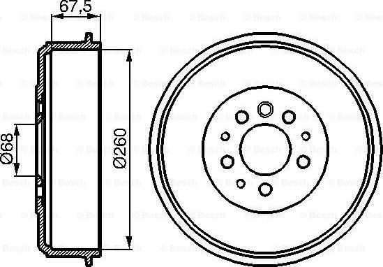 BOSCH 0 986 477 046 - Brake Drum car-mod.net