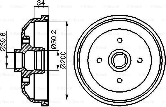 BOSCH 0 986 477 040 - Brake Drum car-mod.net