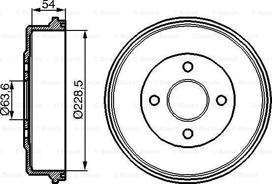 BOSCH 0 986 477 051 - Brake Drum car-mod.net