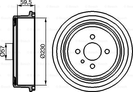 BOSCH 0 986 477 022 - Brake Drum car-mod.net