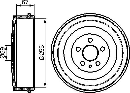 BOSCH 0 986 477 144 - Brake Drum car-mod.net