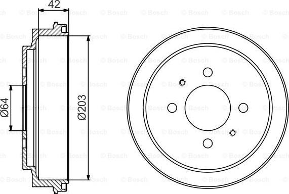 BOSCH 0 986 477 246 - Brake Drum car-mod.net