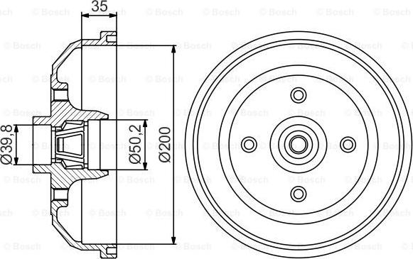 BOSCH 0 986 477 256 - Brake Drum car-mod.net