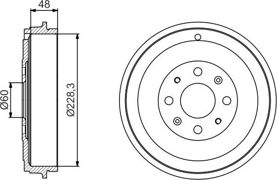 BOSCH 0 986 477 208 - Brake Drum car-mod.net