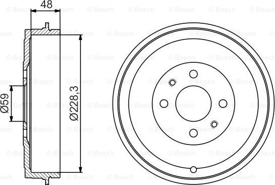 BOSCH 0 986 477 212 - Brake Drum car-mod.net