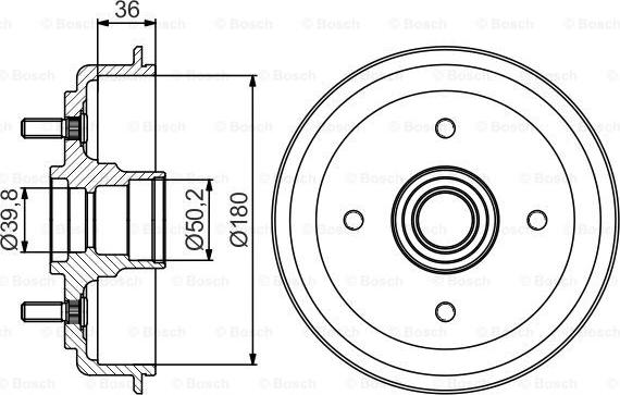 BOSCH 0 986 477 238 - Brake Drum car-mod.net