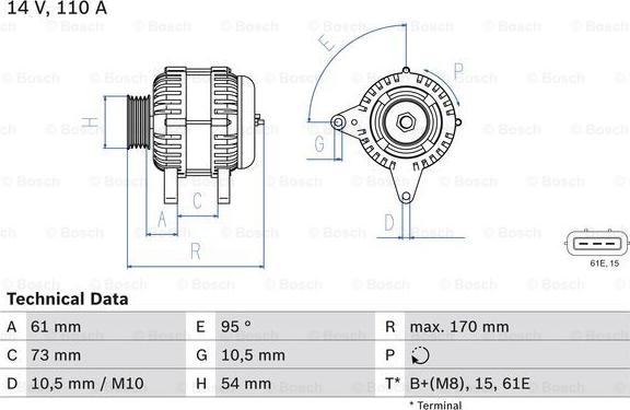 BOSCH 0 986 049 430 - Alternator car-mod.net