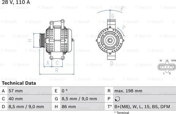 BOSCH 0 986 049 780 - Alternator car-mod.net