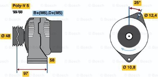 BOSCH 0 986 044 621 - Alternator car-mod.net