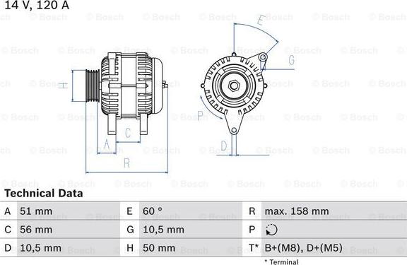 BOSCH 0 986 044 030 - Alternator car-mod.net